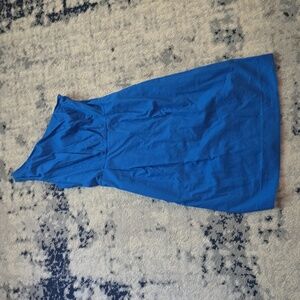J. Crew one shoulder dress with pockets blue size 0